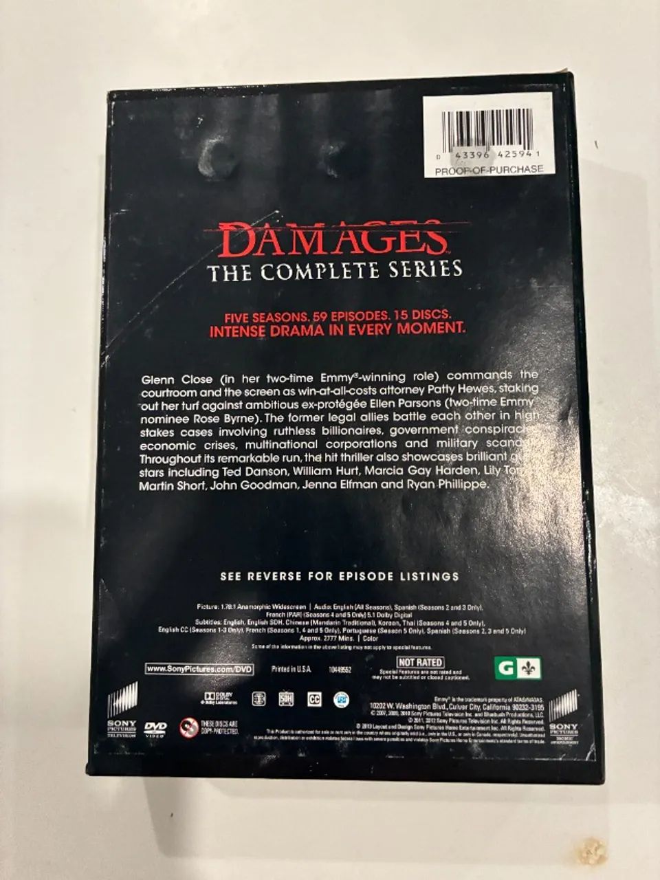 Box Dvd Damages - A Série Completa - 15 Discos - Original - Foto 2