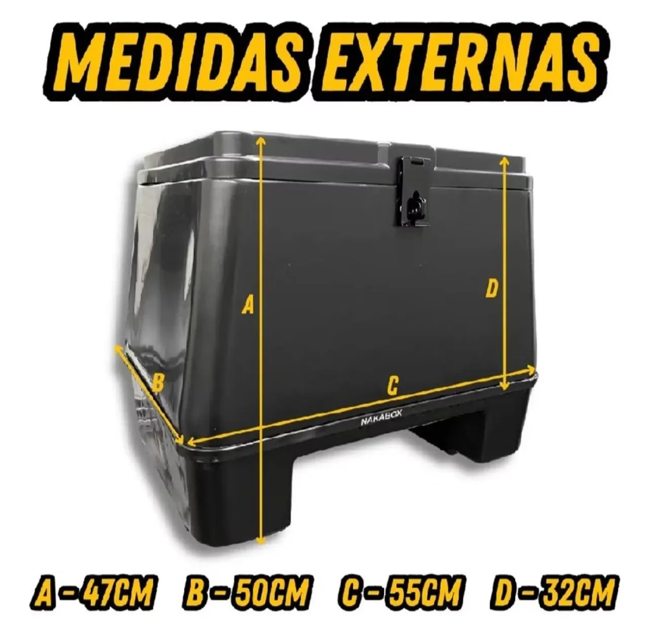 Baú 80 litros com suporte  - Foto 2