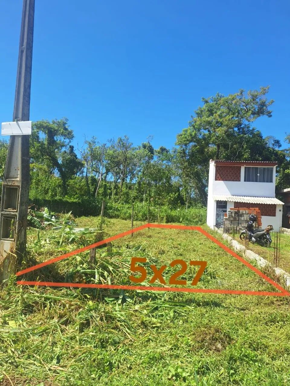Terreno 5x27 pronto para construir 