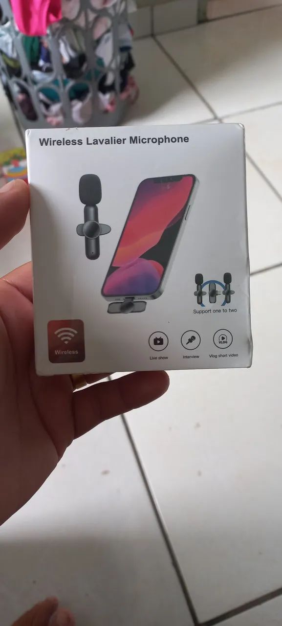Microfone de lapela sem fio
