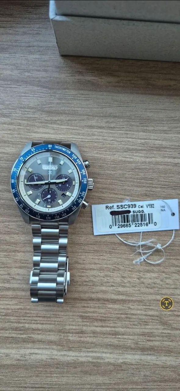 Relógio Seiko 41mm Prospex Speedtimer Chronograph Solar Grand Touring SSC939. - Foto 2