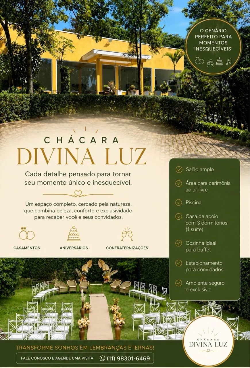 ? Espaço para Eventos em Cotia - Casamentos, Aniversários e Confraternizações 
