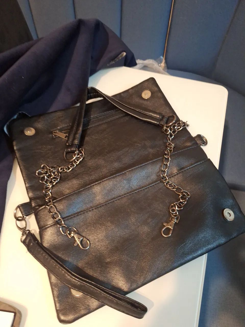 Bolsa couro tachinhas - Foto 4