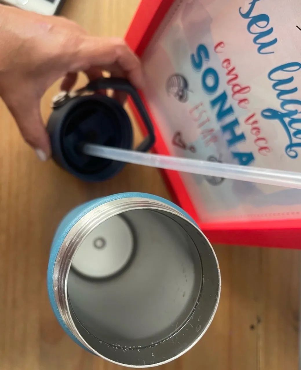 Garrafa Stanley flip lagoon 651 ml - Foto 4
