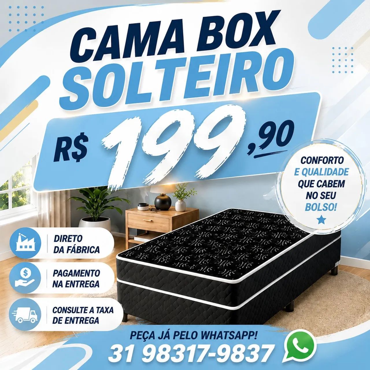 CAMA DE SOLTEIRO  - Foto 2
