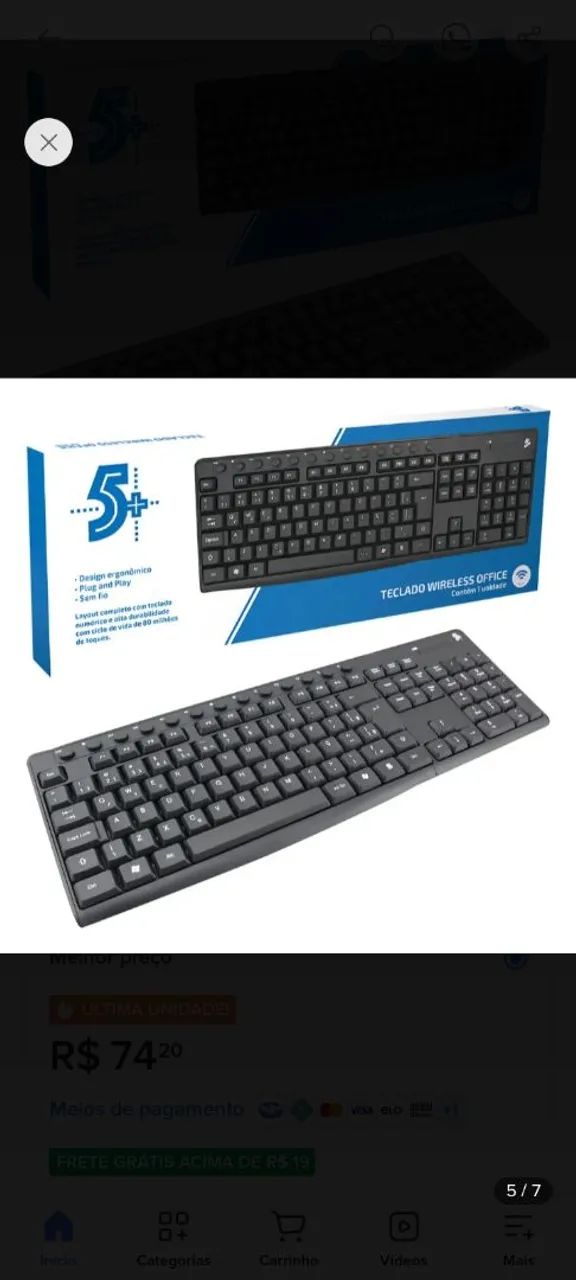 Teclado computador para jogo WhatsApp *  - Foto 5