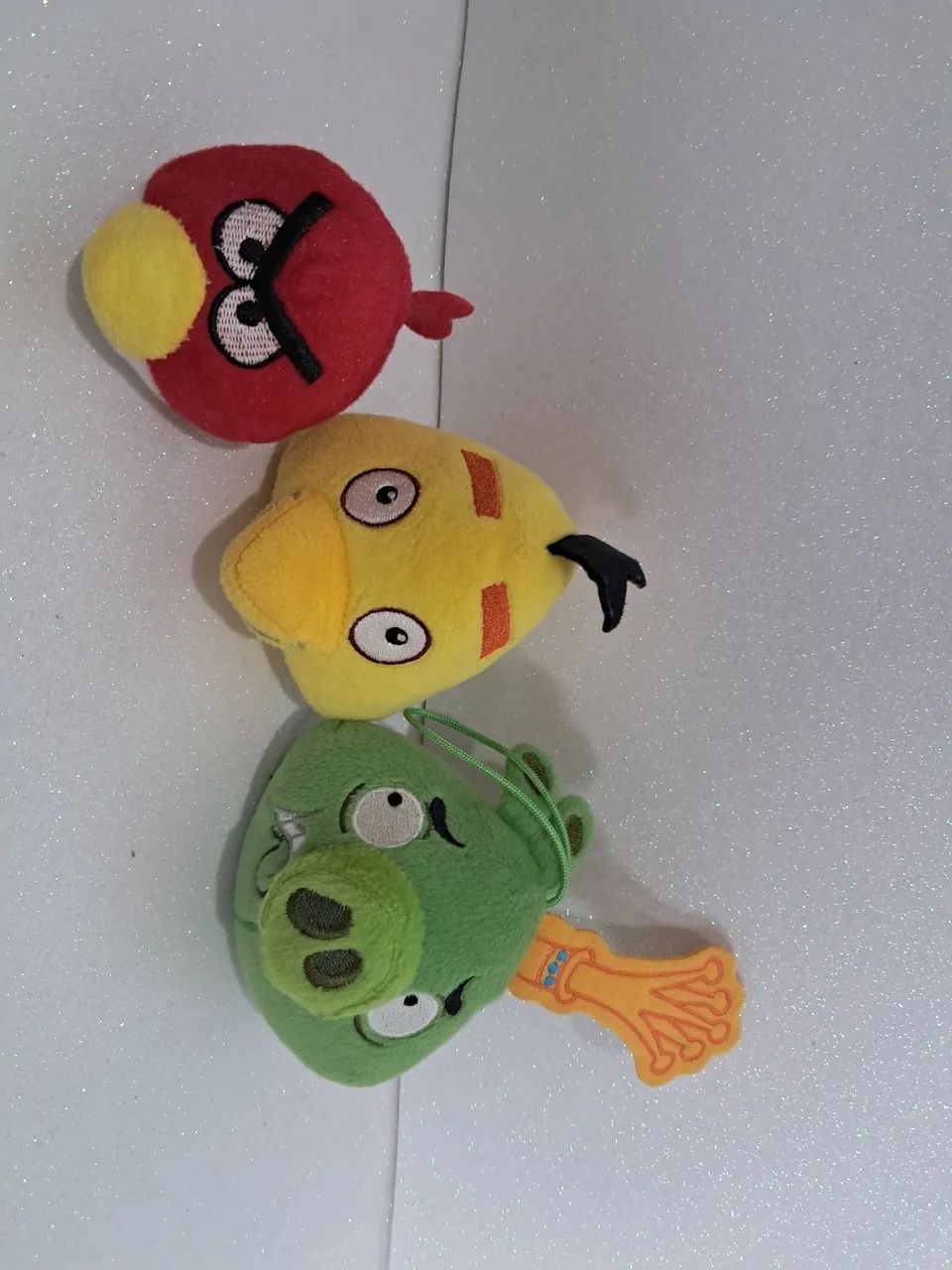 Lote Miniatura Pelúcia Angry Birds 