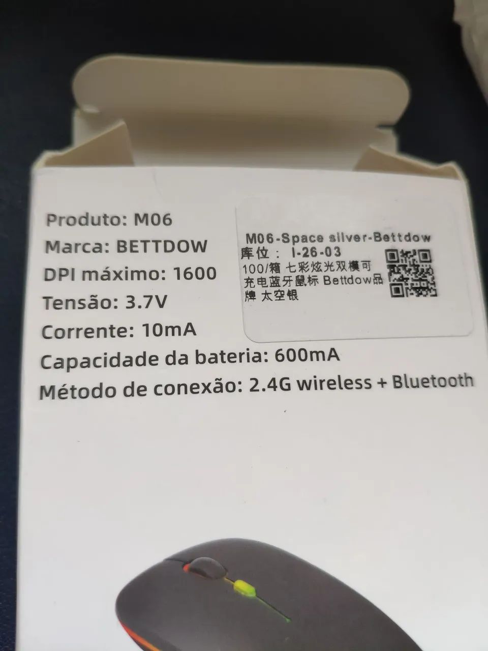Mouse wireless e bluetooth prata Bettdow. Novo! - Foto 2