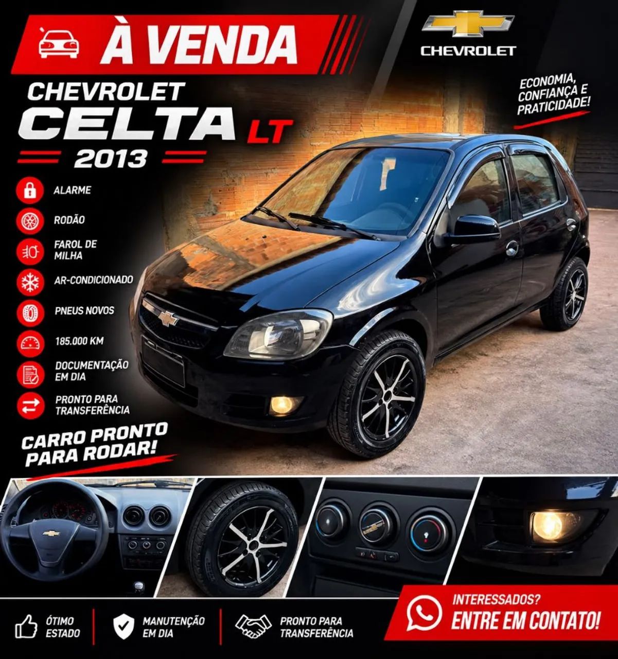 Chevrolet Celta SPIRIT/ LT 1.0 MPFI 8V FLEXP. 5P 2013