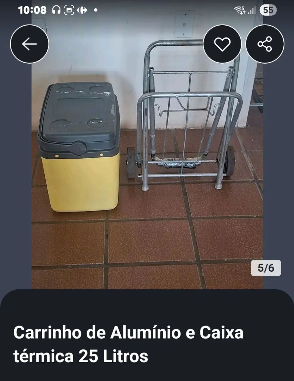 Carrinho de Alumínio e Caixa térmica  - Foto 2