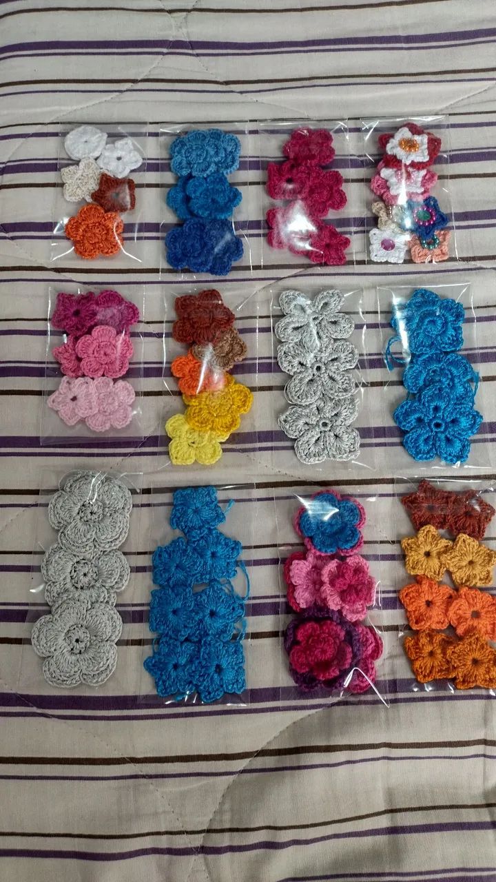 Flores de crochê diversas - Foto 4