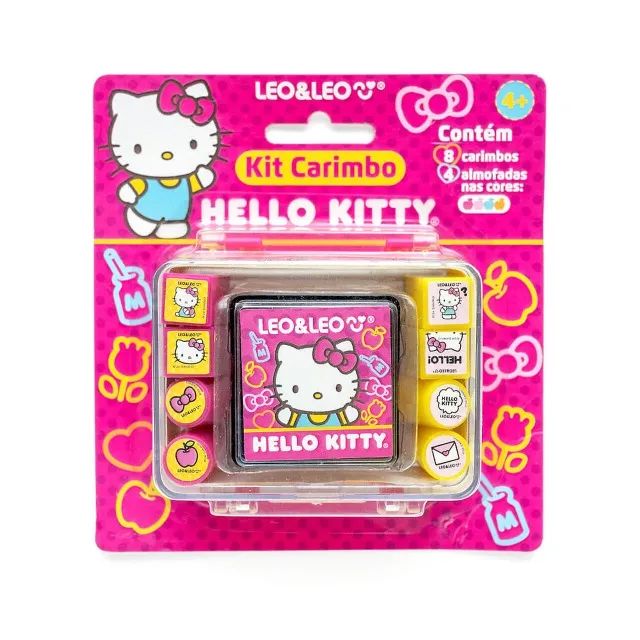 Carimbos Hello Kitty - Maleta Com 8 Carimbos + 1 Almofada - Foto 3