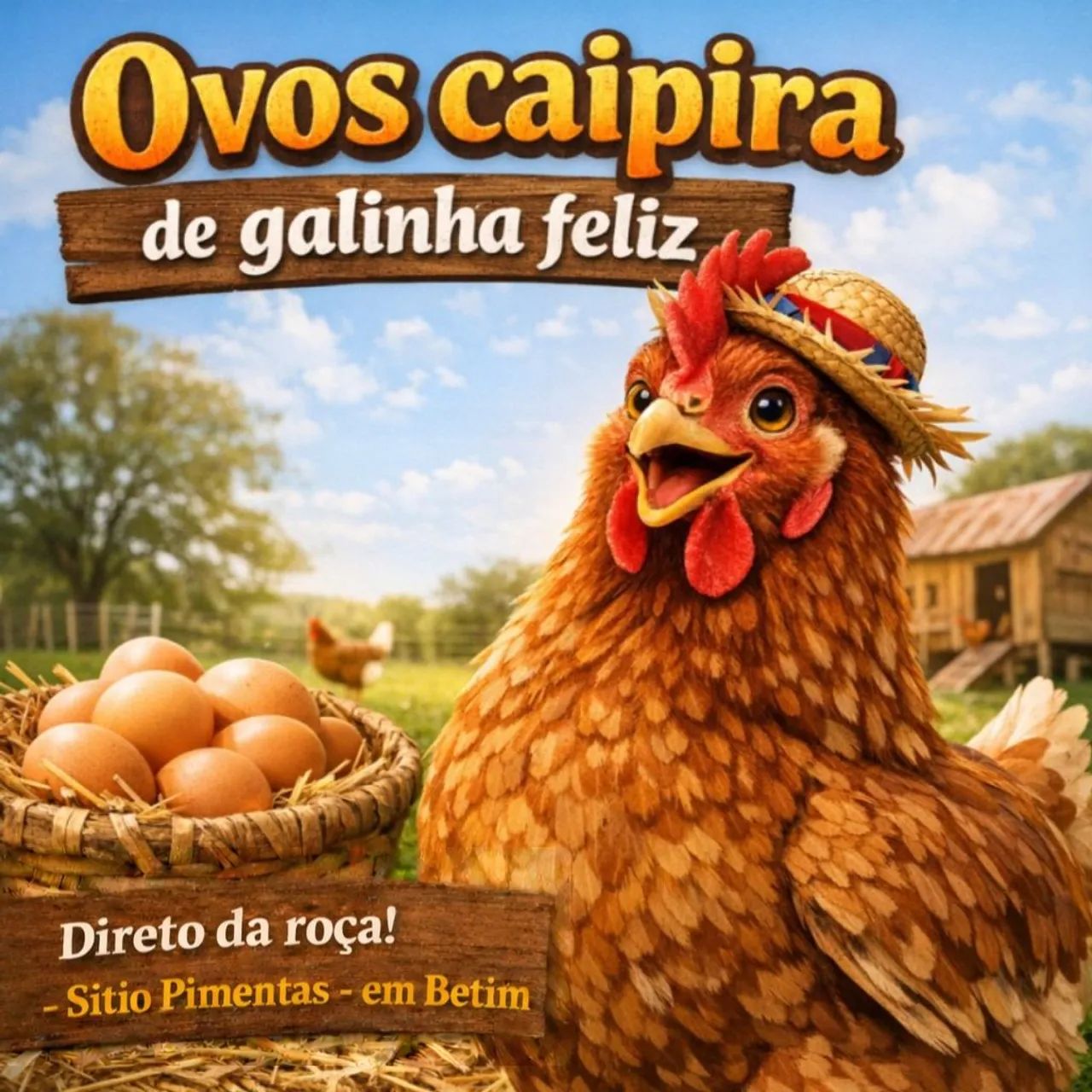 Ovos caipira direto da Roça!