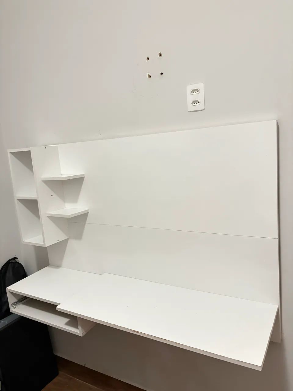 Mesa/escrivaninha mdf branco de parede  - Foto 2