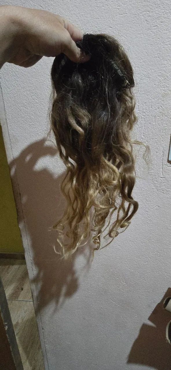 Cabelo brasileiro ondulado cacheado loiro - Foto 3