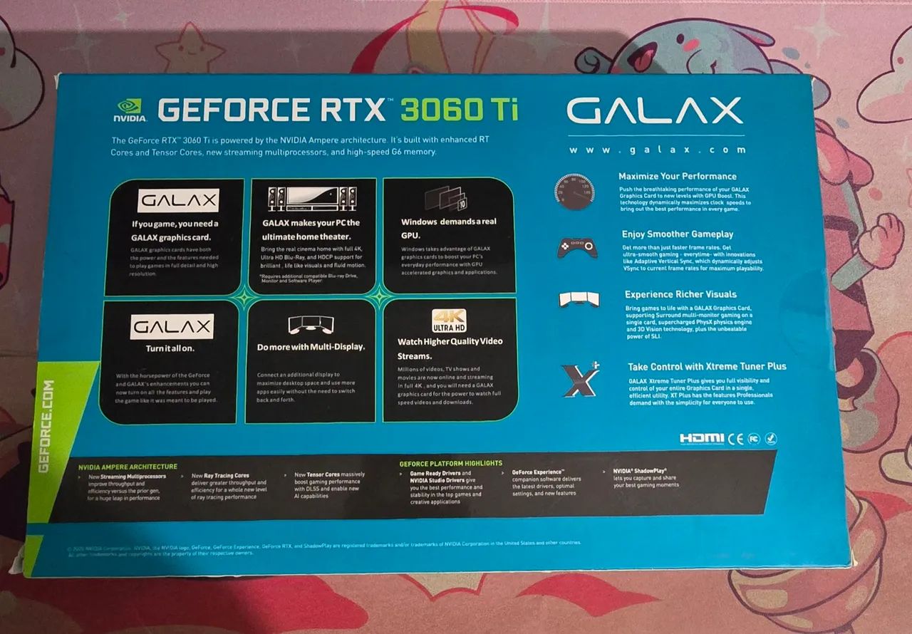 PLACA DE VIDEO RTX 3060TI 8G GALAX EX - Foto 2