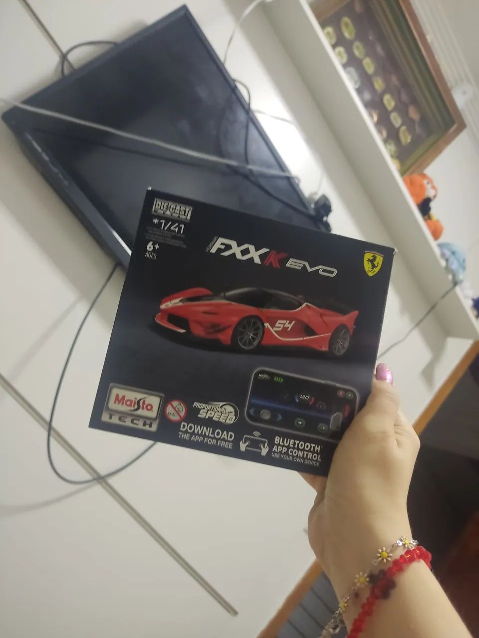 Carrinho Ferrari de controle remoto metal