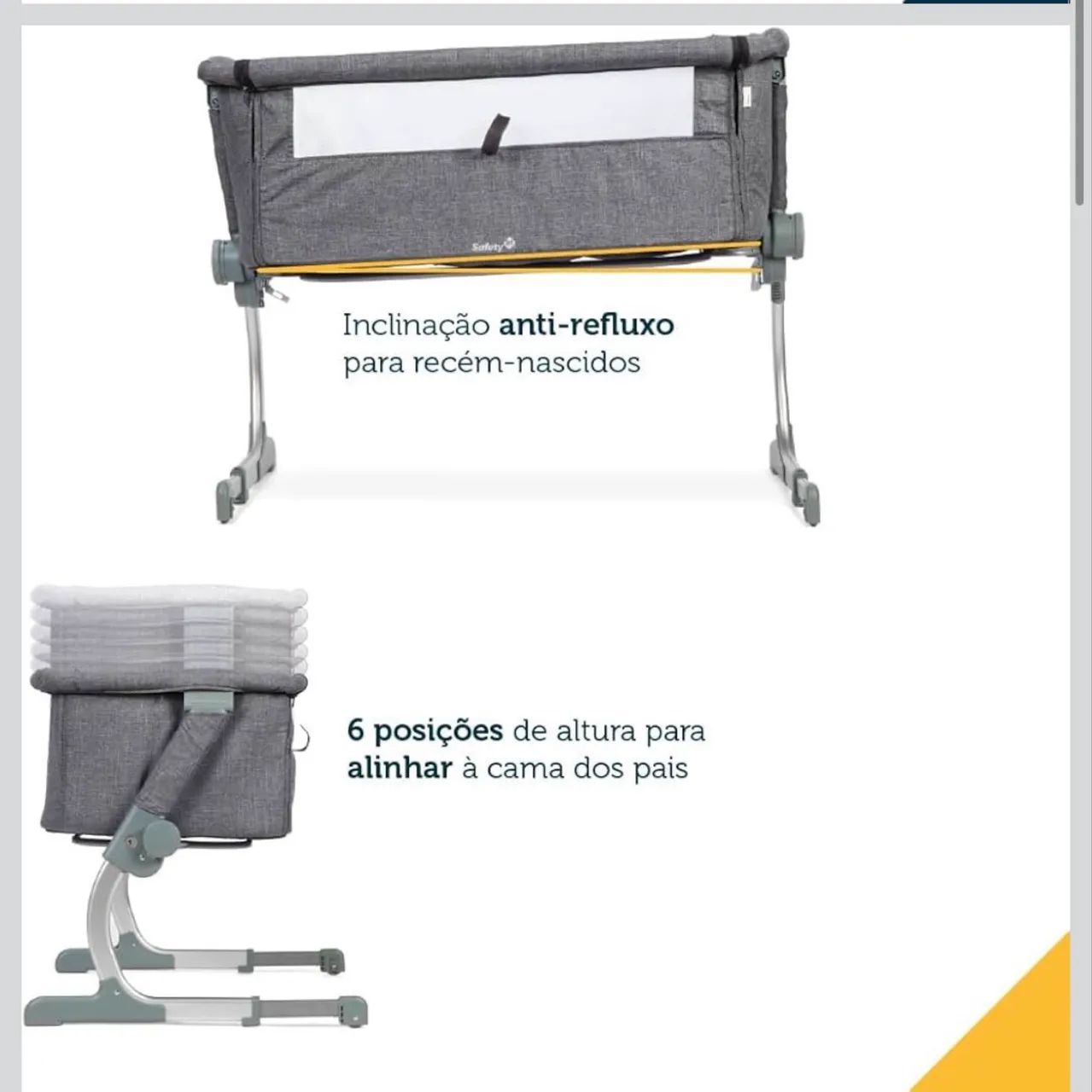 safety 1st, berço side by side em ótimo estado - Foto 5