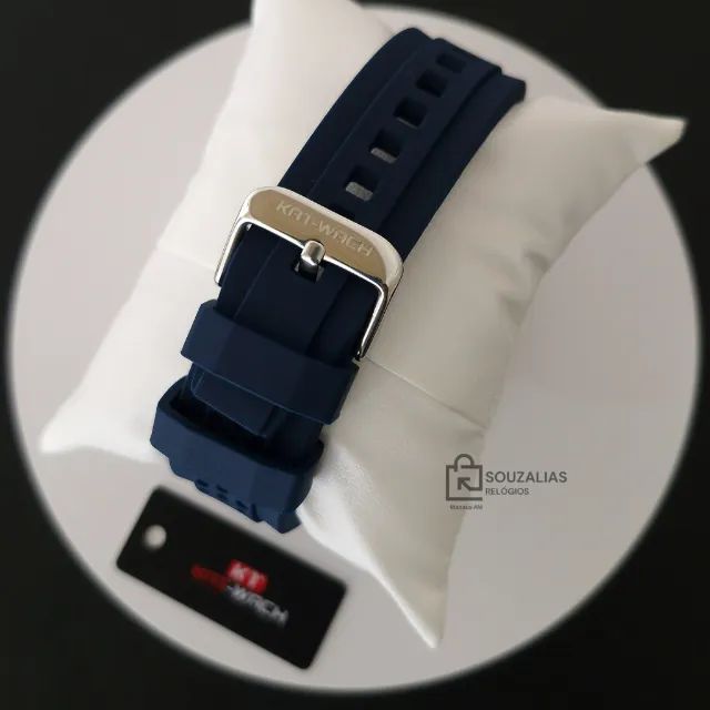 Relógio KAT-WACH 1815 - À Prova D'água Silicone Azul - Foto 2