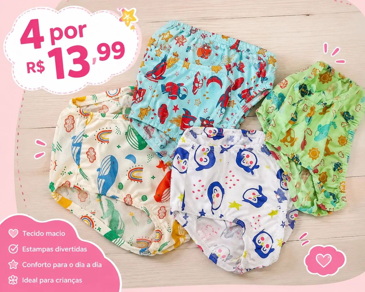 Cuecas infantis
