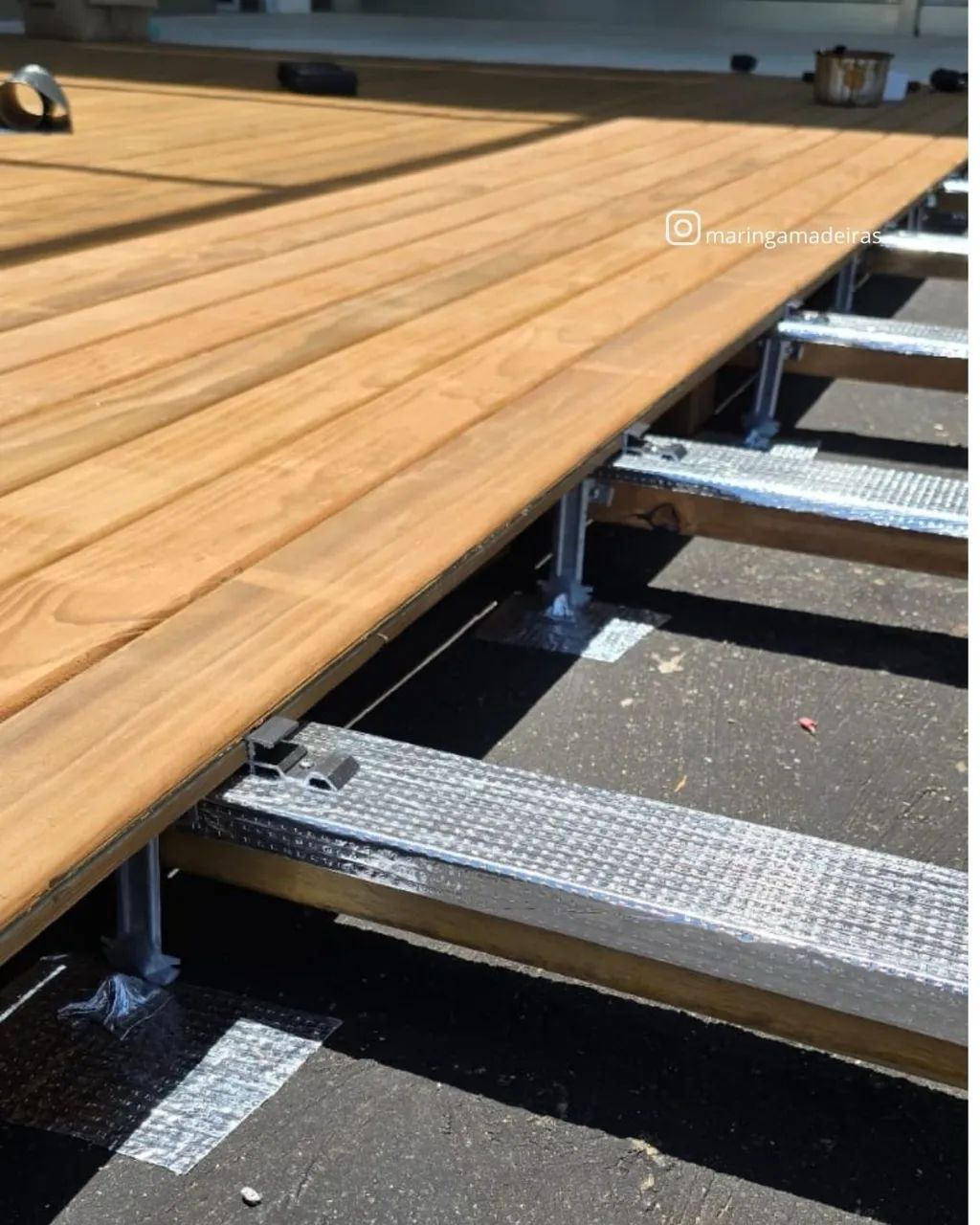 Deck de pinus tratado em autoclave 