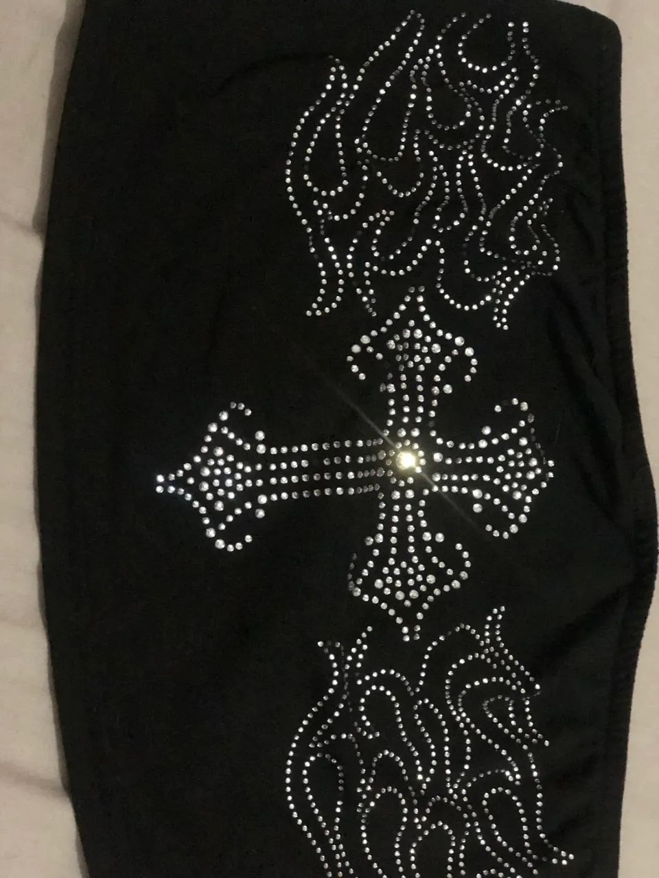 cropped gótico de cruz em strass(comprado na shein) - Foto 2