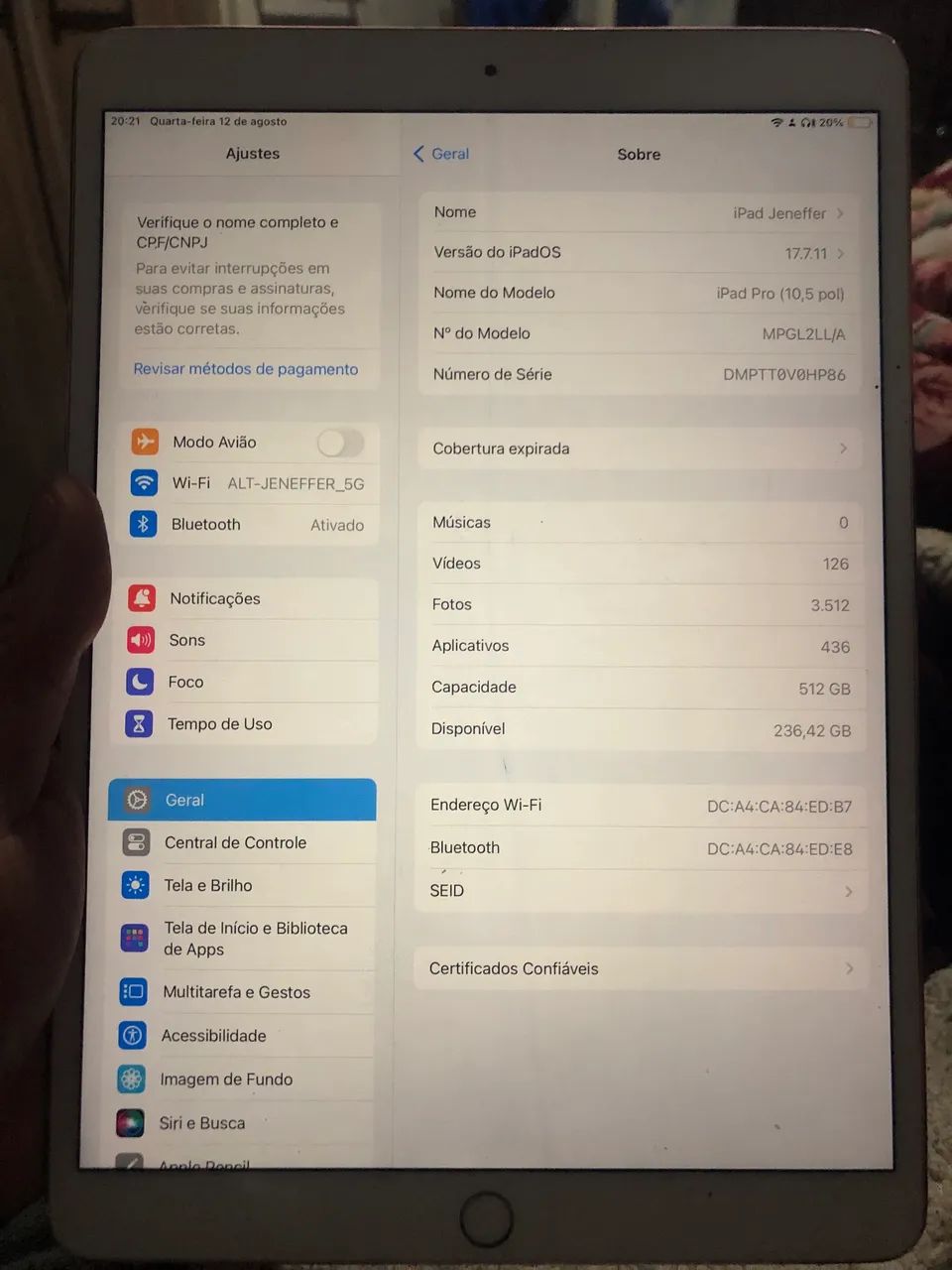 iPad Pro rose 512 GB