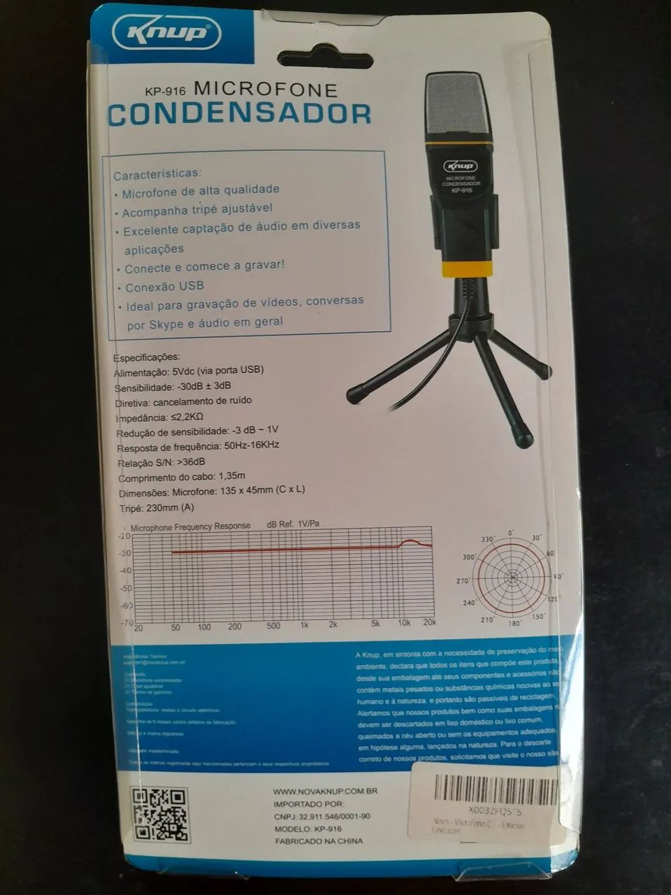Microfone Knup KP-916423878182076436483