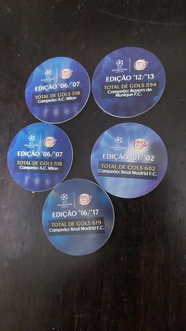 Tazos colecionáveis - Elma Chips - UEFA Champions League - Foto 3
