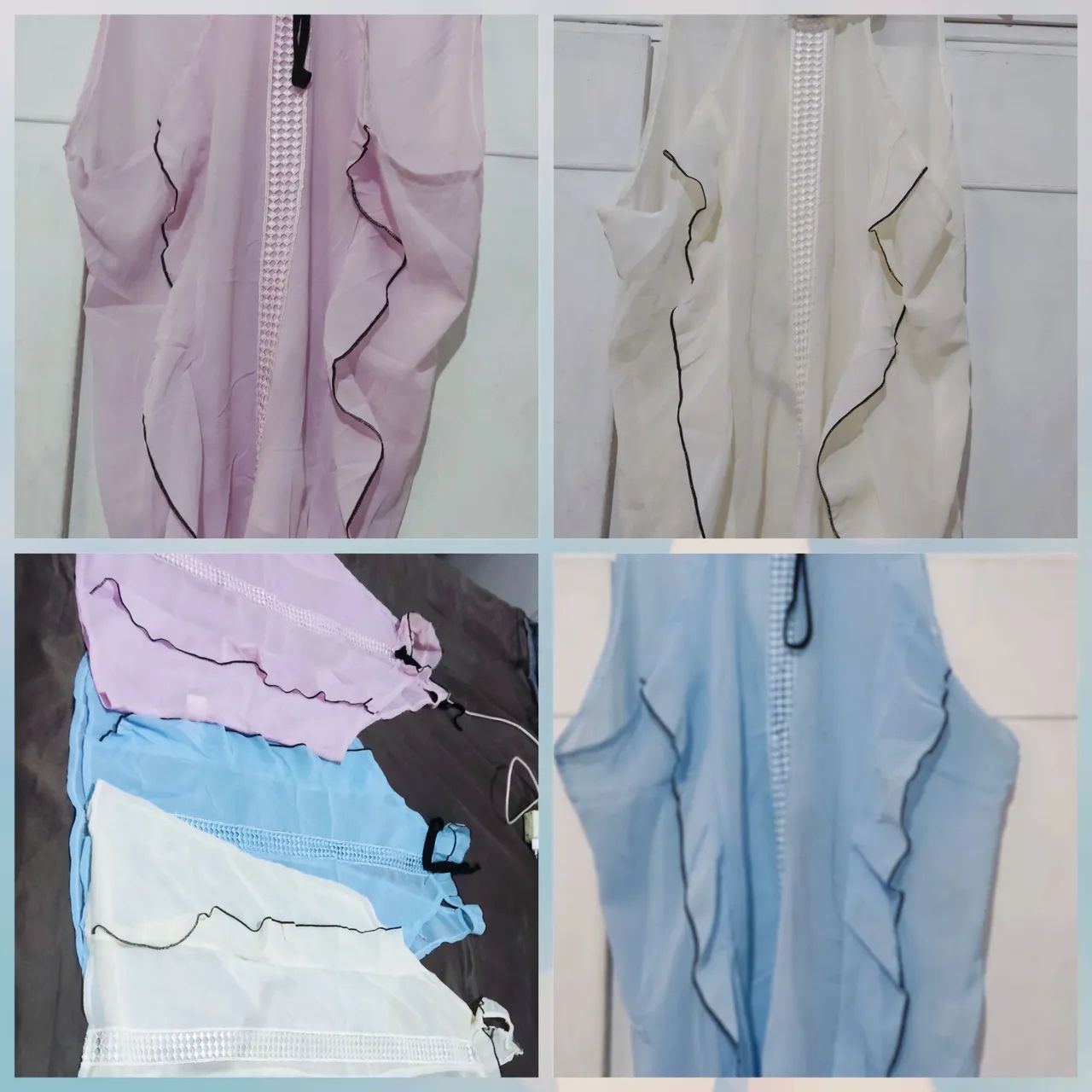 03 Blusas femininas transparente  - Foto 4
