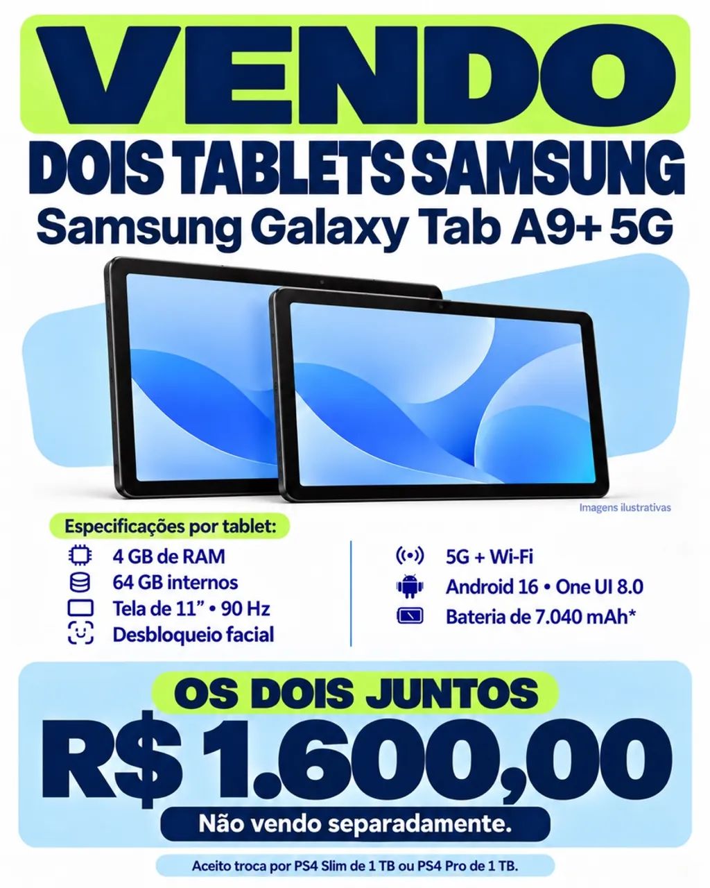 VENDO OU TROCO TABLET SAMSUNG