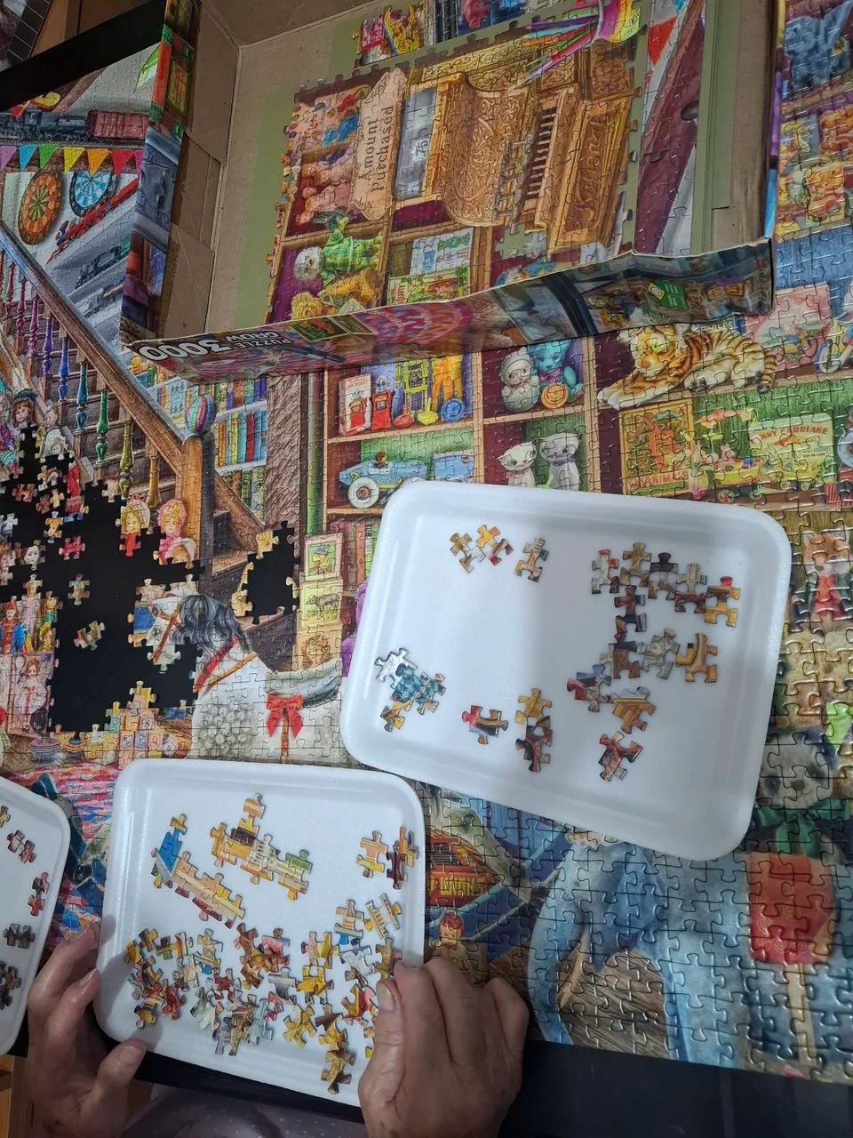 Quebra cabeça Grow 3000 peças usado, completo. - Foto 3