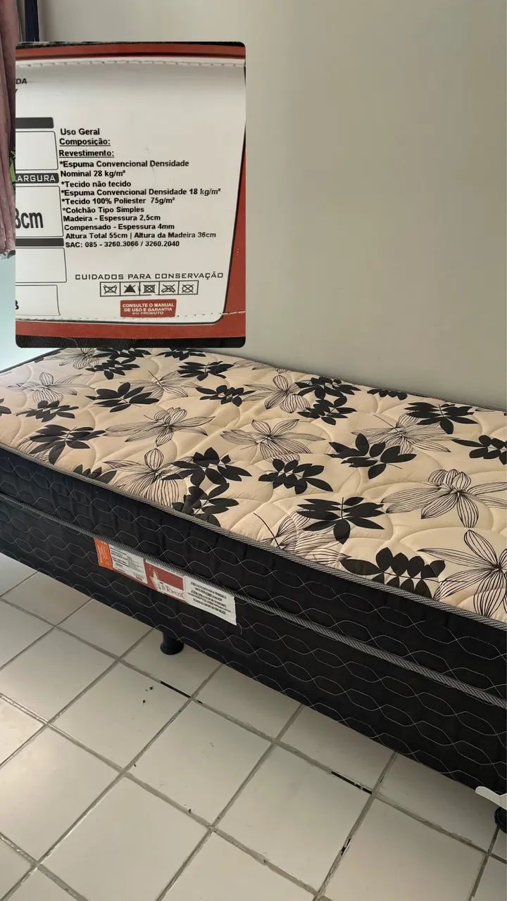 Cama box solteiro topazio - Foto 3