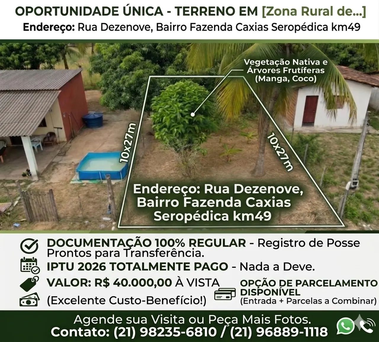 Vende-se terreno 