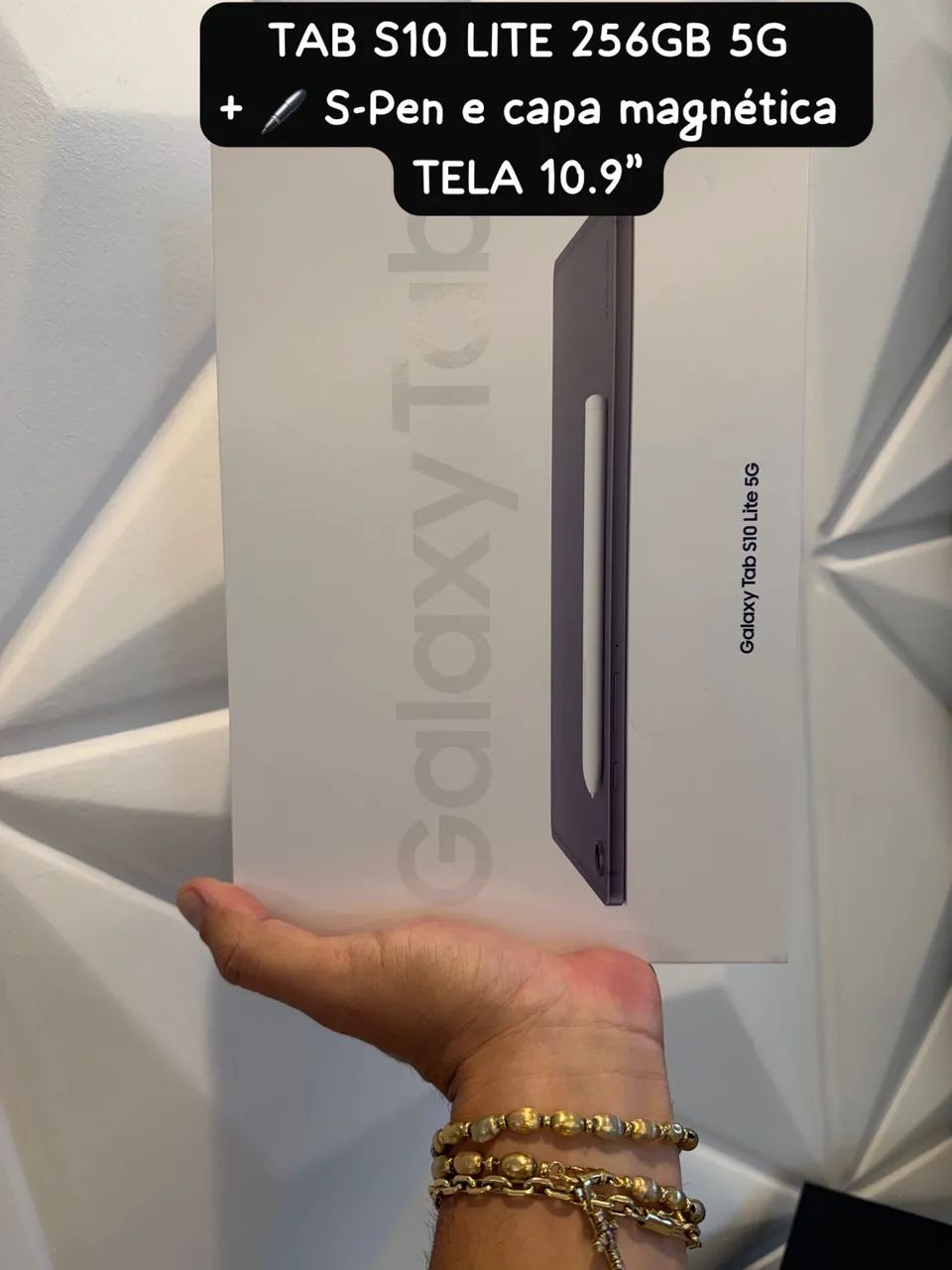 Tablet Samsung Galaxy S10 LITE 256GB 5G + SPEN E CAPA MAGNÉTICA TELA 10.9 POLEGADAS 