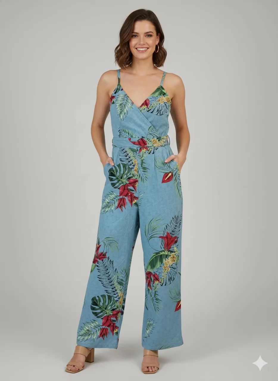 Macacão florido-tam M - Foto 2