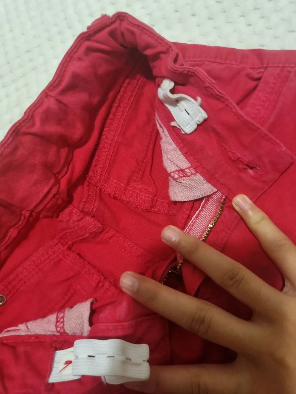 SHORTS JEANS ROSA tam 8 (usado-bom estado) - Foto 4