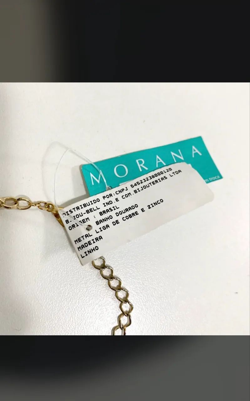 Novo - colar morana nunca usado dourado - Foto 3