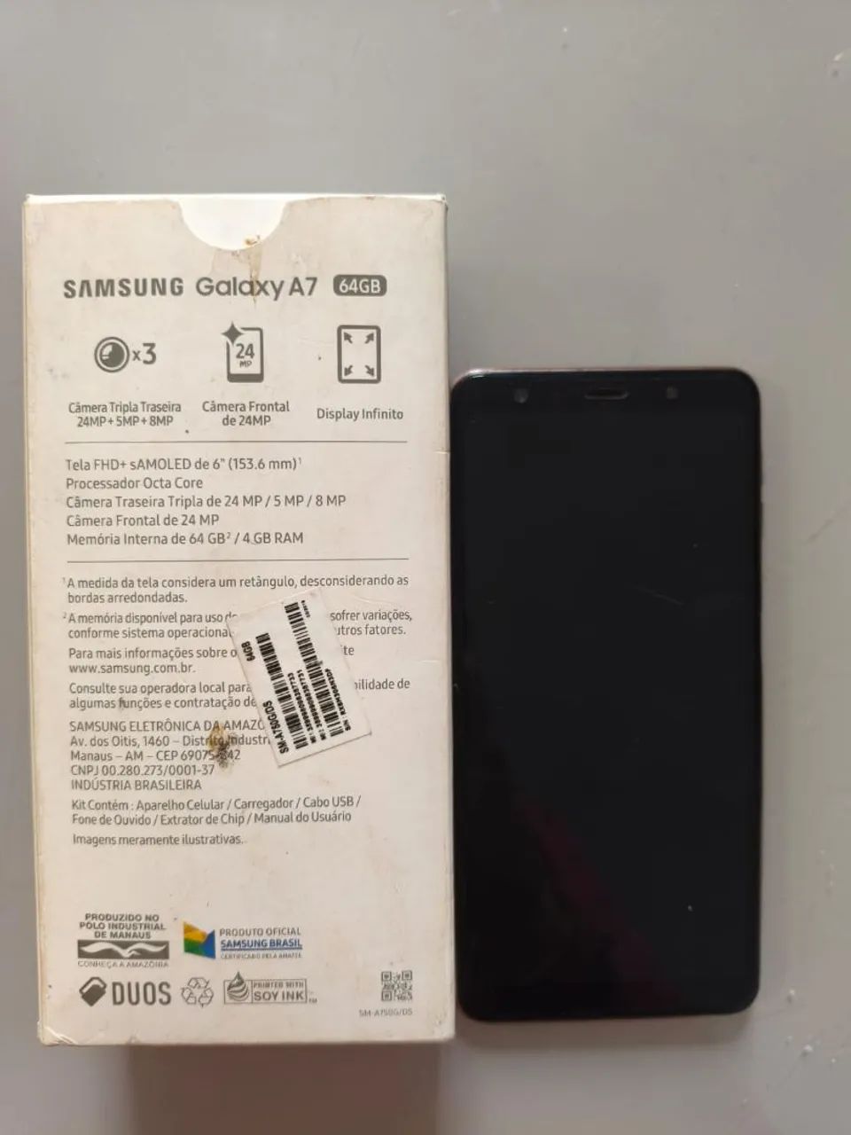Samsung Galaxy A7 2018 - 64GB - Com caixa original - Foto 2