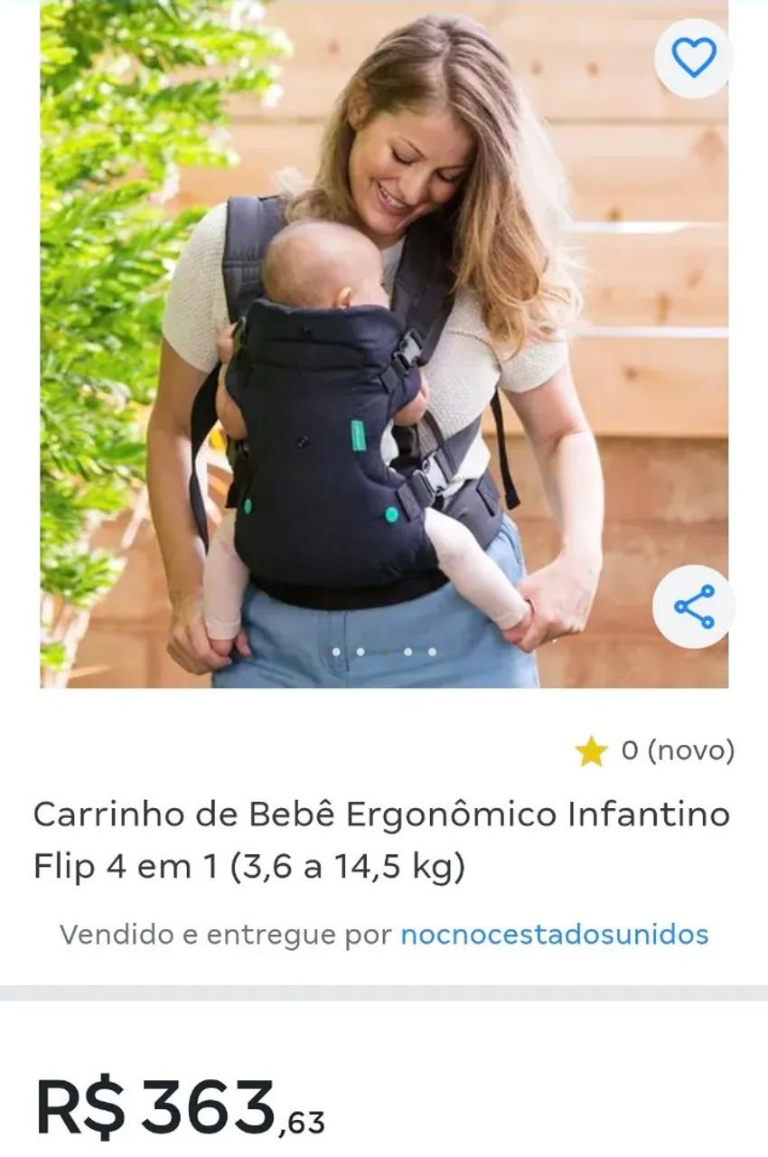 Canguru para bebê marca infantino - Foto 2