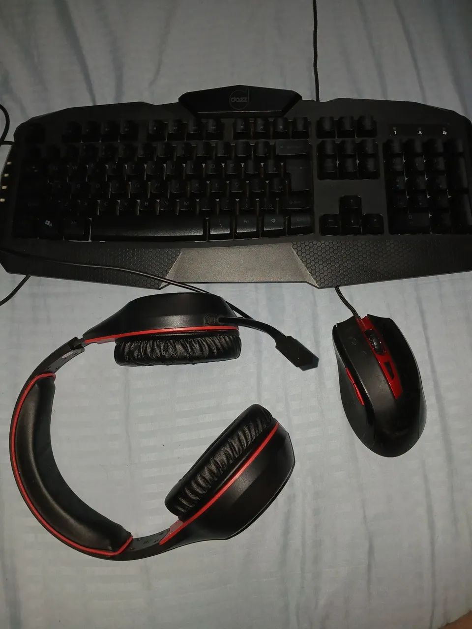 kit teclado mouse e fone de ouvido dazz