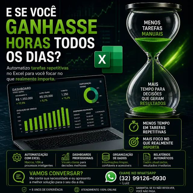 Excel Profissional: Automações, Dashboards e Soluções Inteligentes Campinas