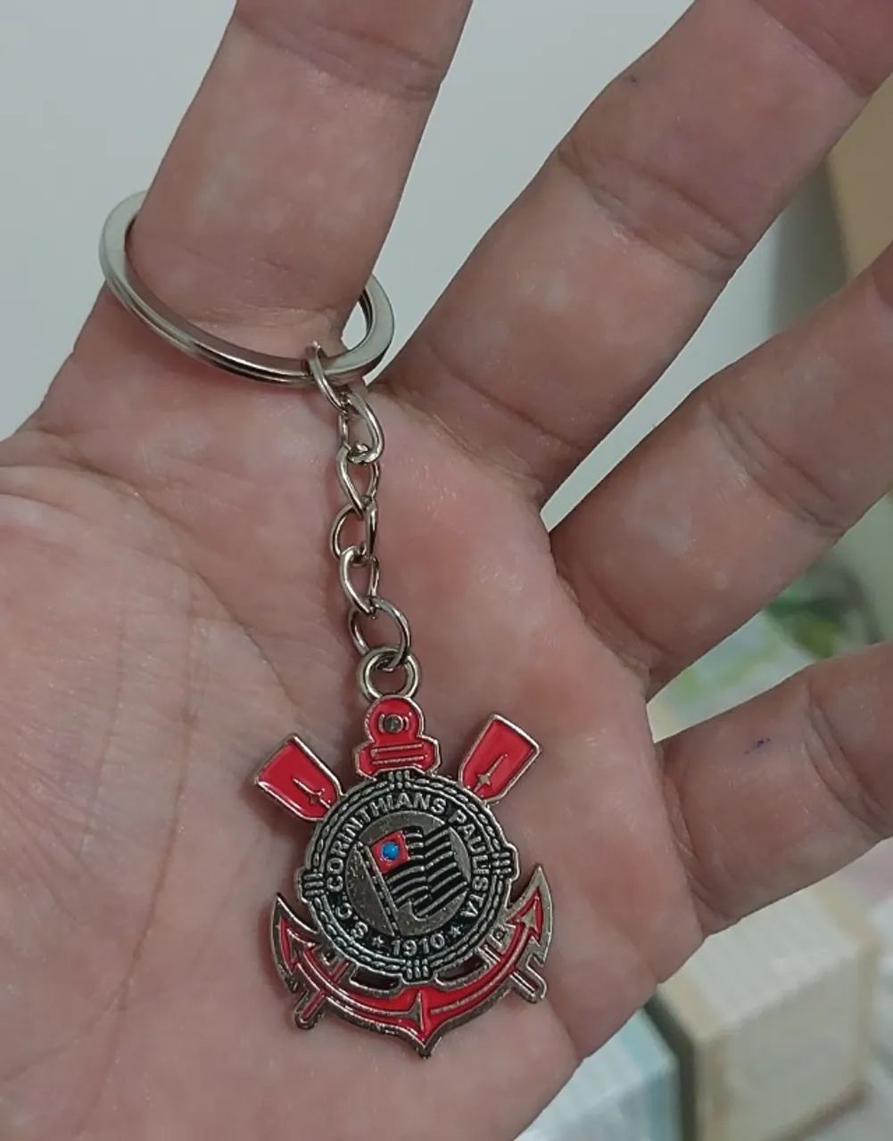 Chaveiro corinthians de metal 3D colorido - Foto 4