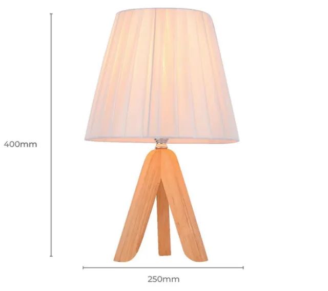 Abajur Triangular de Madeira Nitrolux Bivolt Decorativo - Foto 2