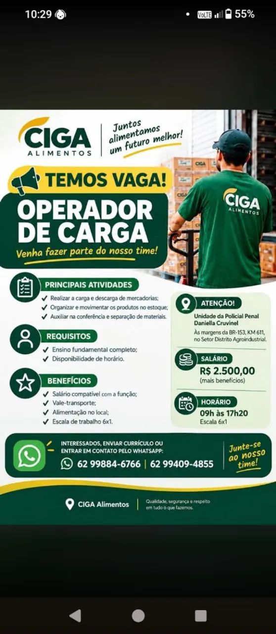 Vagas urgentes 