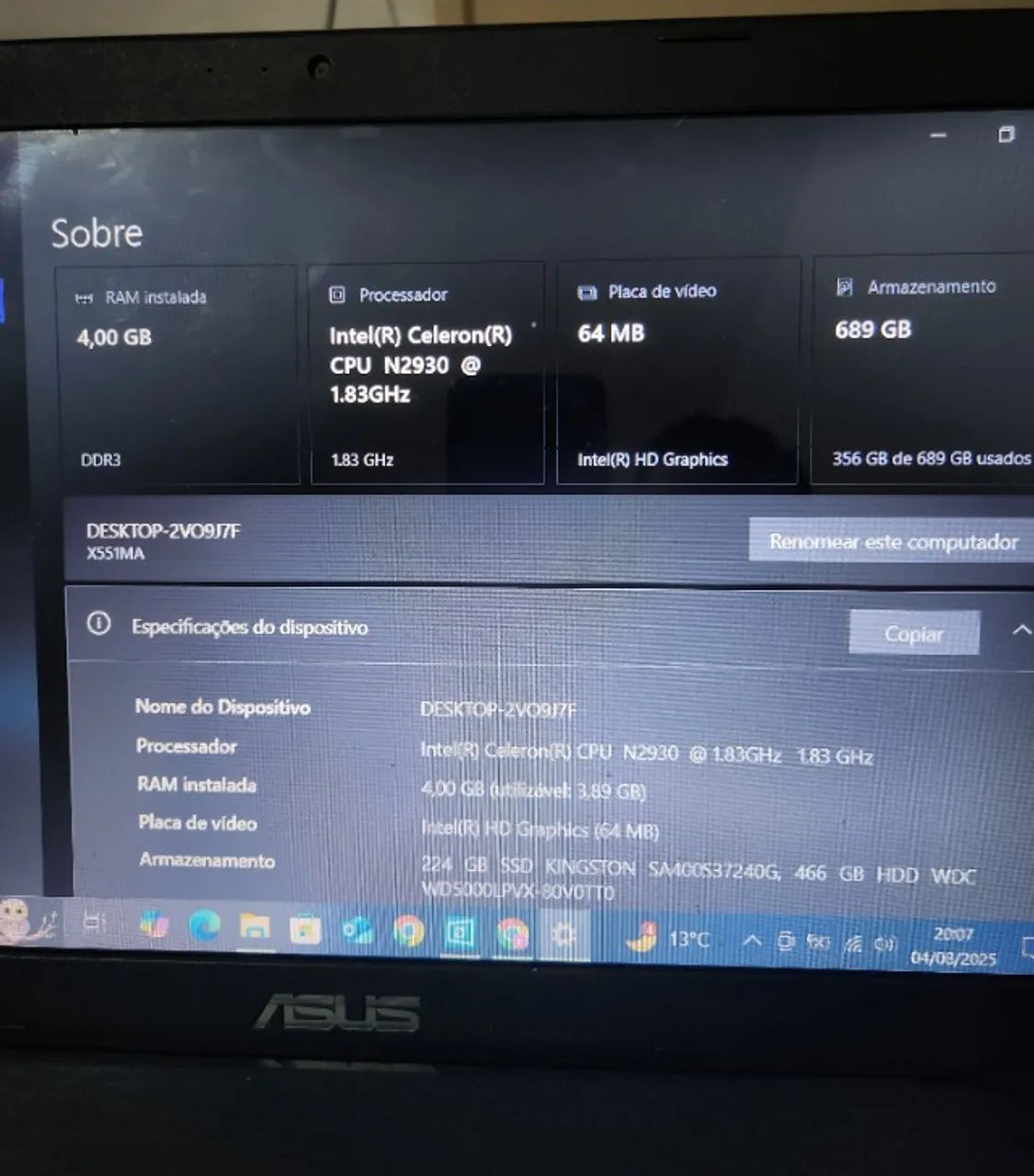 Notebook Asus QuadCore - Foto 5