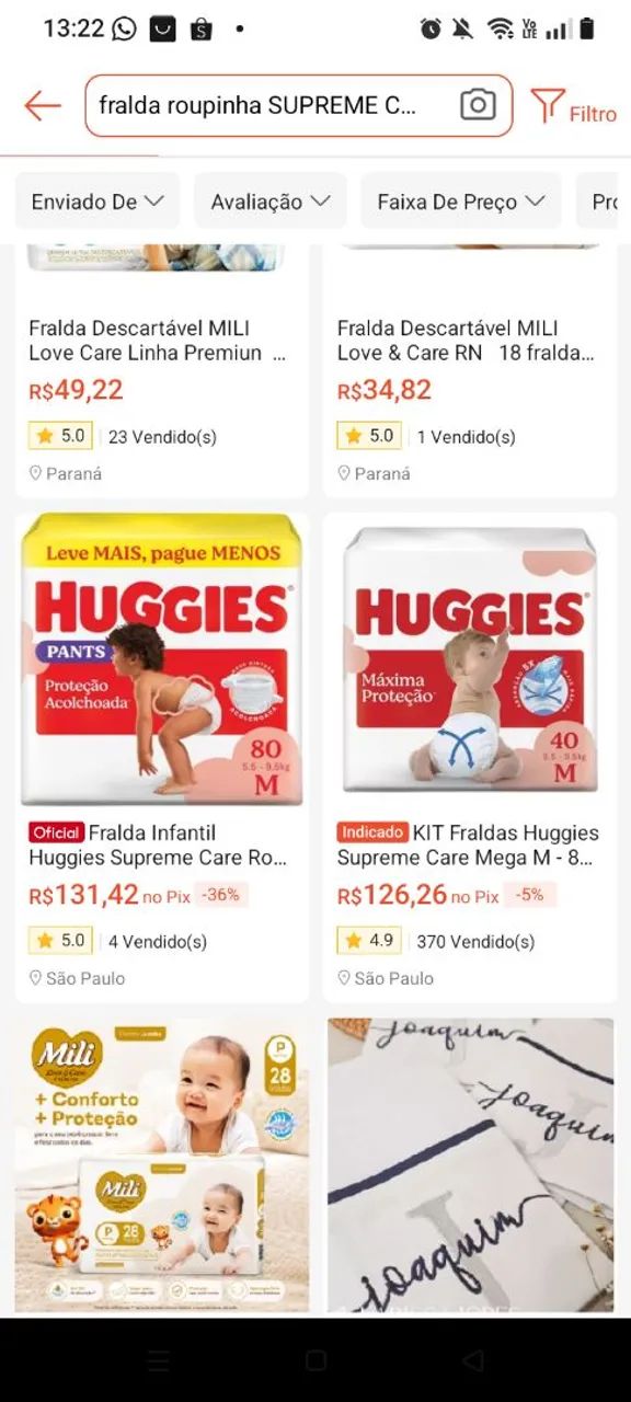 FRALDA HUGGIES ROUPINHA  - Foto 2