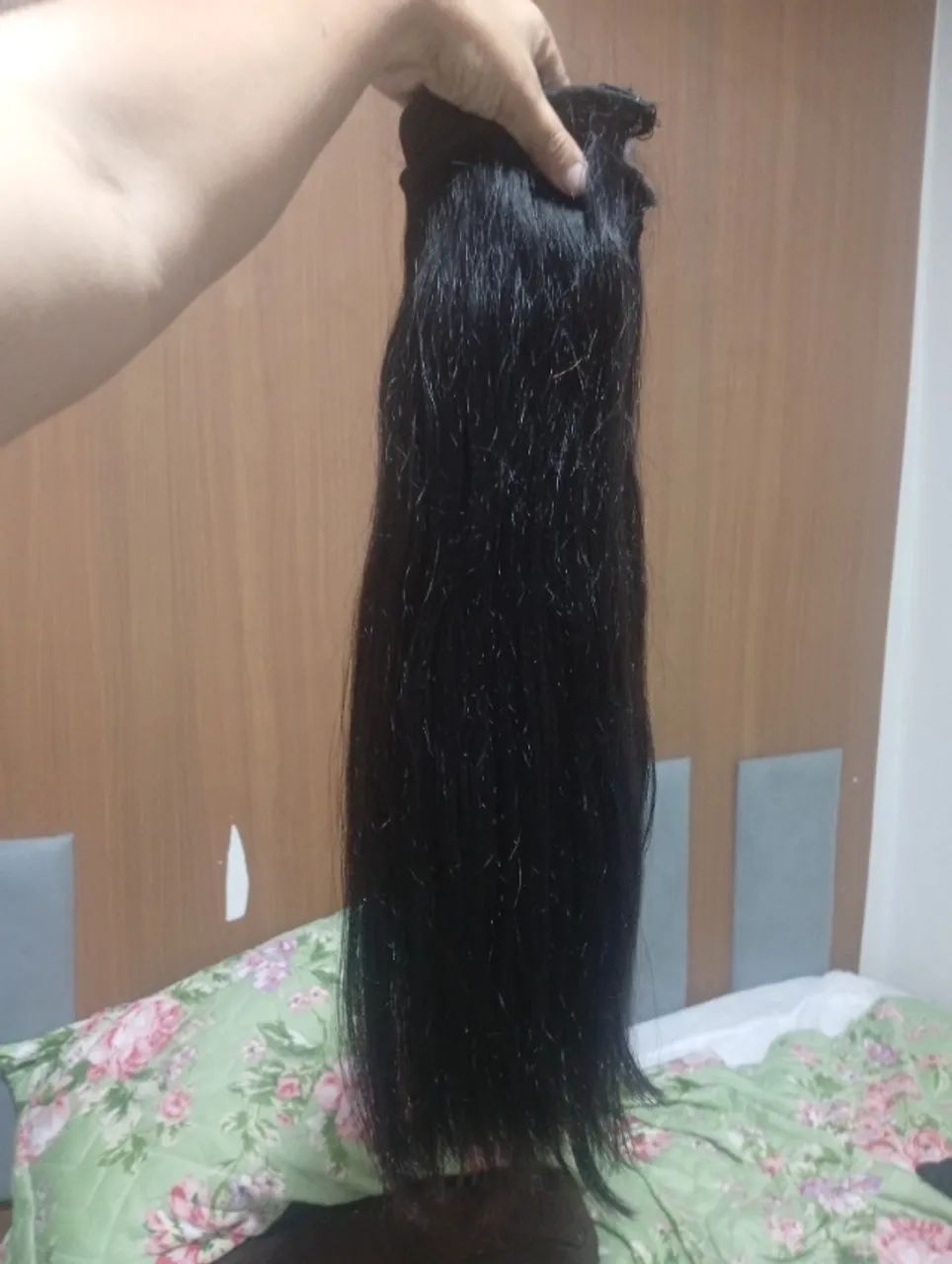 Cabelo 100% humano 200g 3 telas