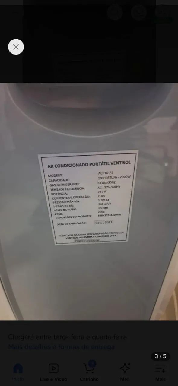 Ar condicionado portátil ventisol  - Foto 5