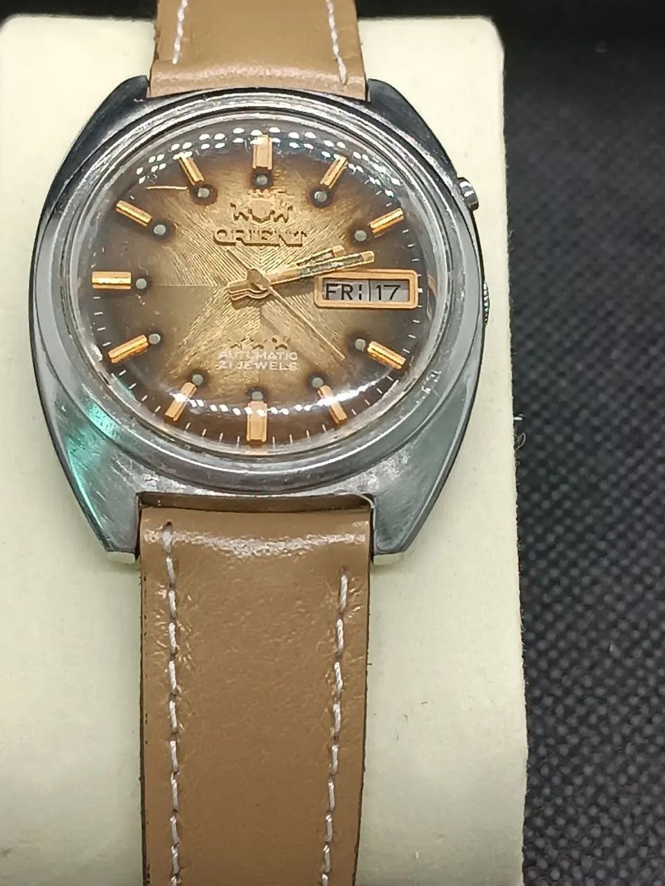 Relógio Orient vintage,com mostrador belíssimo. - Foto 3